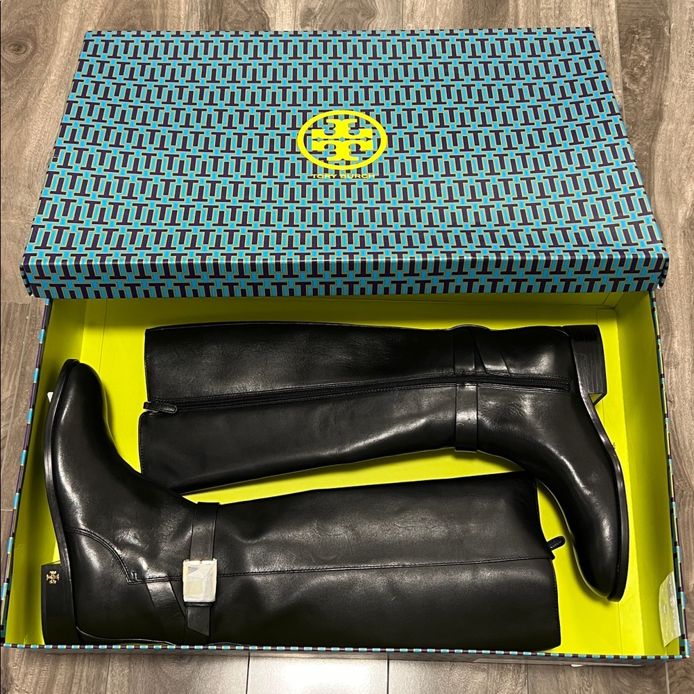 🔥🔥🔥❣️Tory Burch – Brooke Knee High Boot/ PERFECT BLACK / 7.5